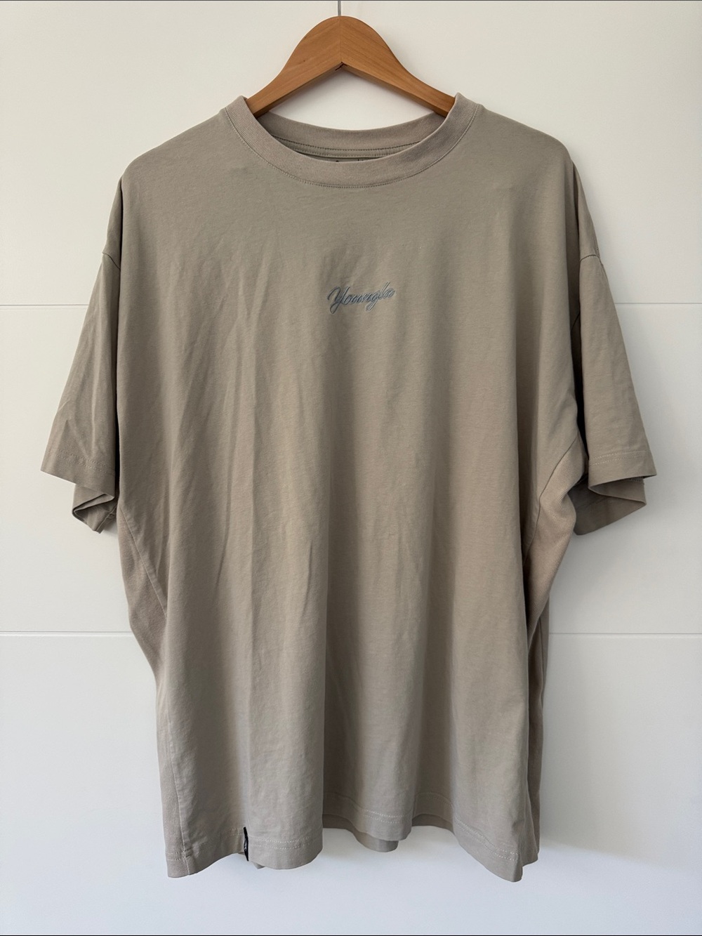 YoungLA Signature Tee Short Sleeve T-Shirt Gray Large